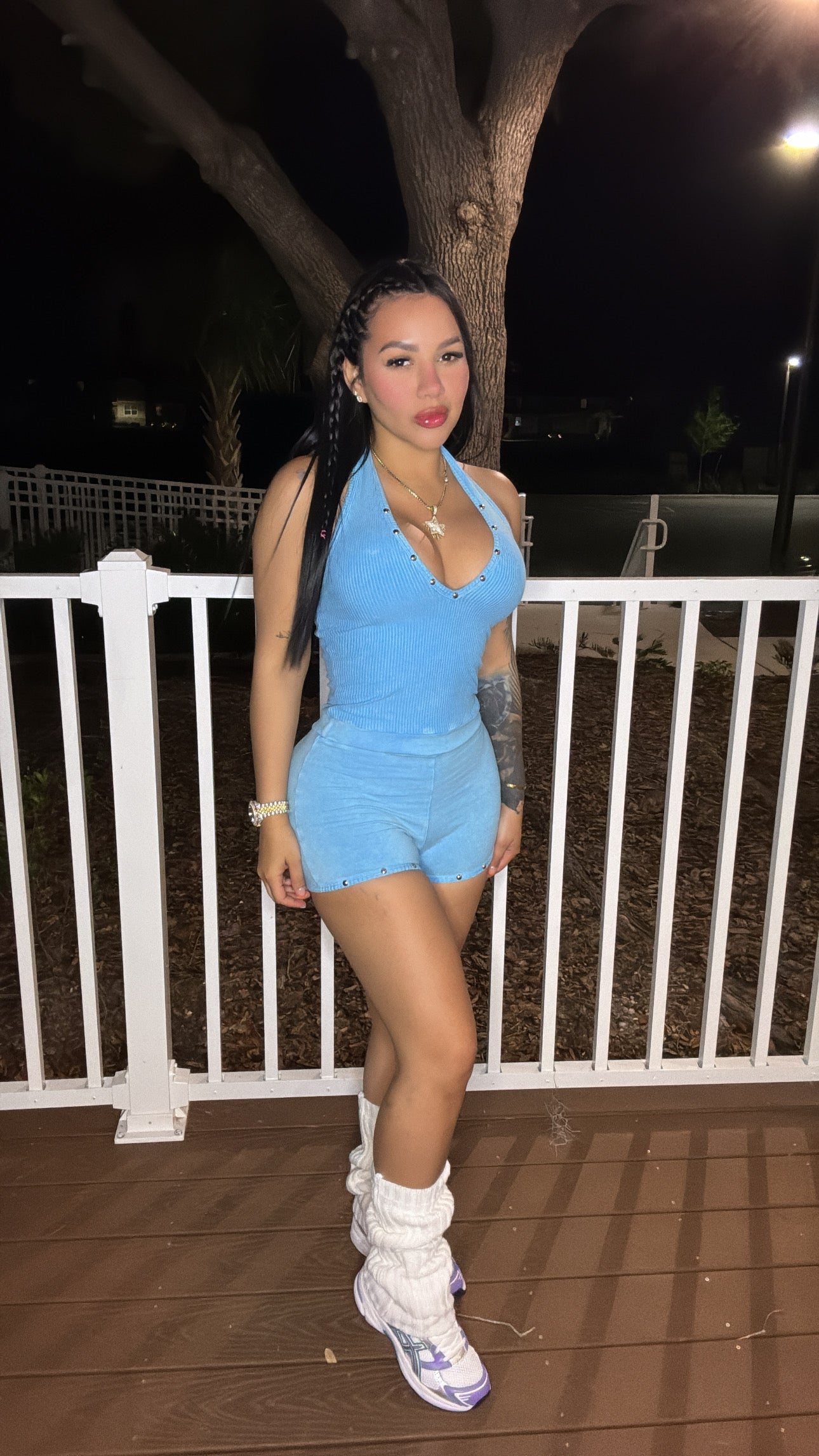 Mineral halter romper