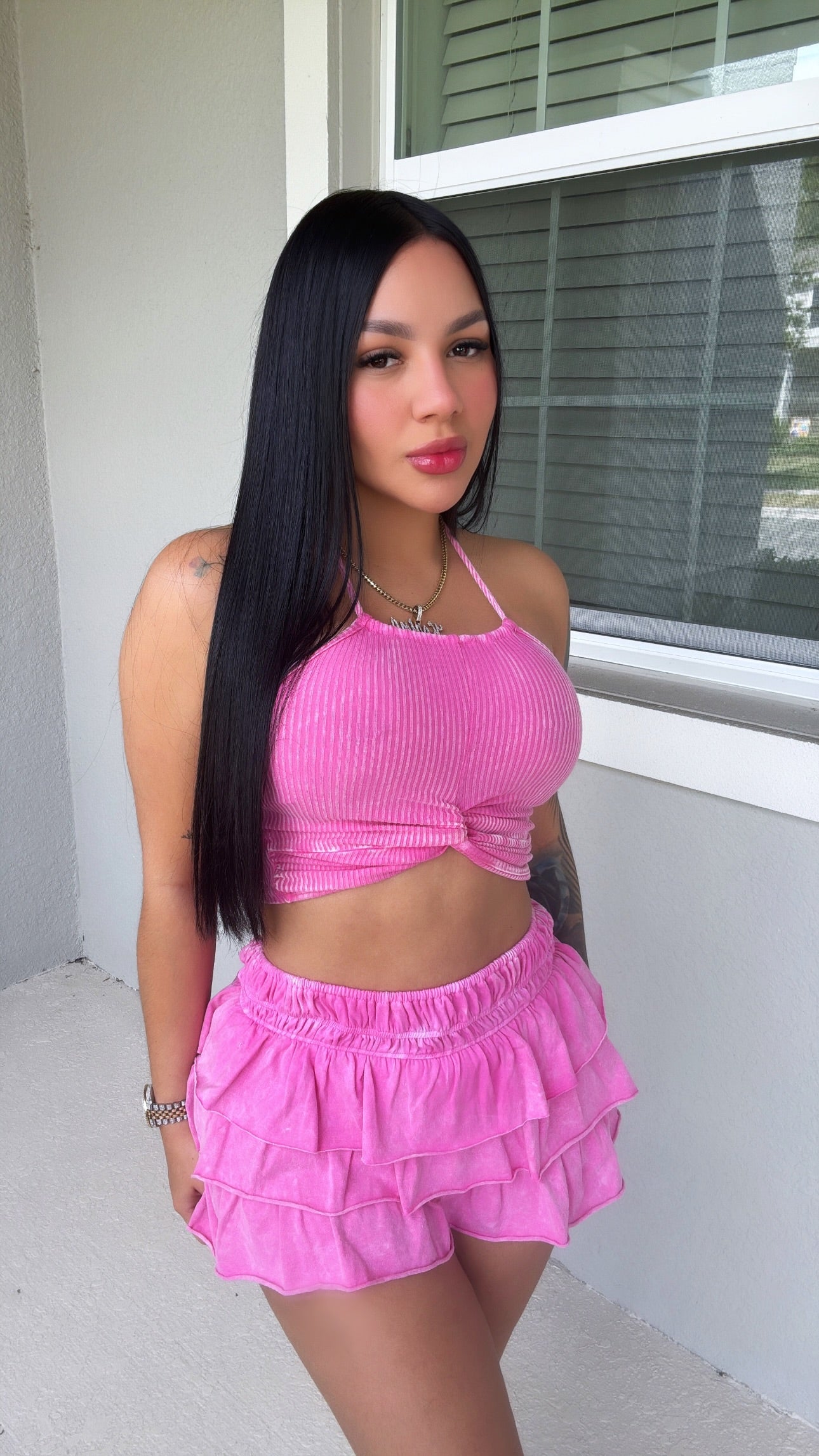 Mineral Pink skirt set