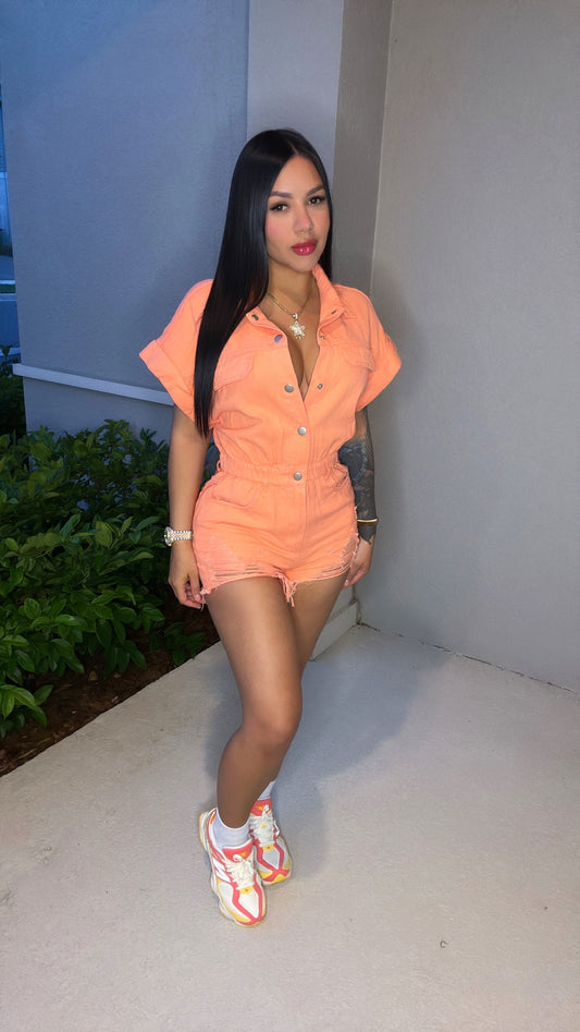 light orange romper