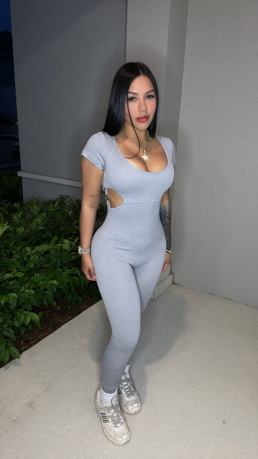 Comfy gray jumpsuit