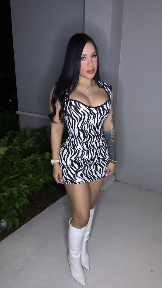 Zebra mini dress