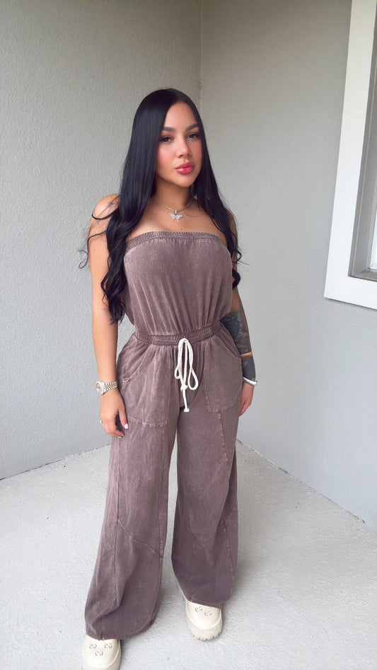 Beige jumpsuit